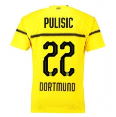 18-19 Borussia Dortmund Pulisic 22 Cup Home Soccer Jersey Shirt