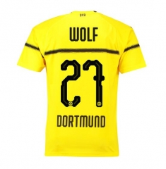18-19 Borussia Dortmund Wolf 27 Cup Home Soccer Jersey Shirt