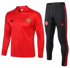 18-19 Manchester United Red ZNE Training Suit (Jacket+Trouser)