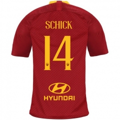 18-19 AS Roma SCHICK 14 Home Soccer Jersey Shirt