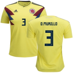 Colombia 2018 World Cup OSCAR MURILLO 3 Home Soccer Jersey Shirt