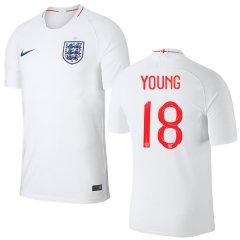 England 2018 FIFA World Cup ASHLEY YOUNG 18 Home Soccer Jersey Shirt