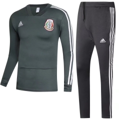 Mexico FIFA World Cup 2018 Green Sweat Shirt + Pants Training Suit