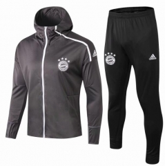 18-19 Bayern Munich Grey Training Suit (ZNE Hoodie Jacket+Trouser)