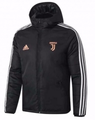 20-21 Juventus Black Windrunner Hoodie Jacket