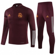 20-21 Real Madrid Red Training Top and Pants