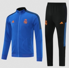 21-22 Real Madrid Blue Training Jacket and Pants