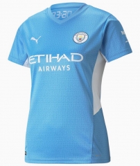 Women 21-22 Manchester City Home Soccer Jersey Shirt