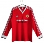 Retro Long Sleeve 1983 Manchester United Home Soccer Jersey Shirt