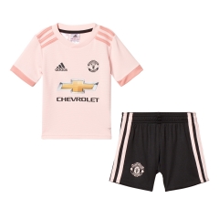 18-19 Manchester United Away Children Soccer Jersey Kit Shirt + Shorts