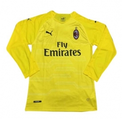 18-19 AC Milan Yellow Goalkeeper Long Sleeve Soccer Jersey Shirt