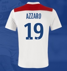 18-19 Olympique Lyonnais AZZARO 19 Home Soccer Jersey Shirt