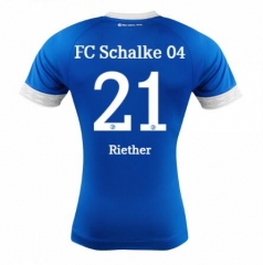 18-19 FC Schalke 04 Sascha Riether 21 Home Soccer Jersey Shirt