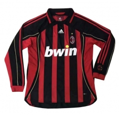 AC Milan 2006 Home Retro Shirt Long Sleeve Soccer Jersey