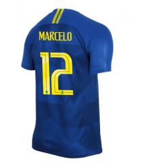 Brazil 2018 World Cup Away Marcelo Soccer Jersey Shirt