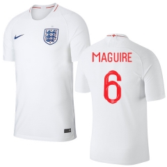 England 2018 FIFA World Cup HARRY MAGUIRE 6 Home Soccer Jersey Shirt