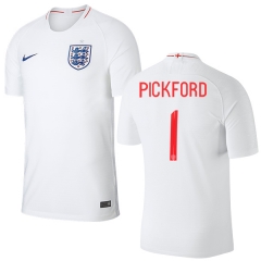 England 2018 FIFA World Cup JORDAN PICKFORD 1 Home Soccer Jersey Shirt