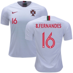 Portugal 2018 World Cup BRUNO FERNANDES 16 Away Soccer Jersey Shirt