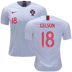 Portugal 2018 World Cup GELSON MARTINS 18 Away Soccer Jersey Shirt