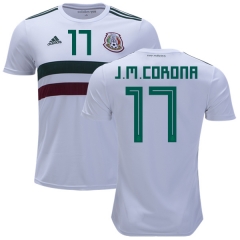 Mexico 2018 World Cup Away JESUS MANUEL CORONA 17 Soccer Jersey Shirt