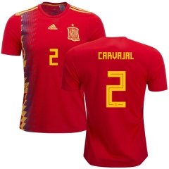 Spain 2018 World Cup DANI CARVAJAL 2 Home Soccer Jersey Shirt