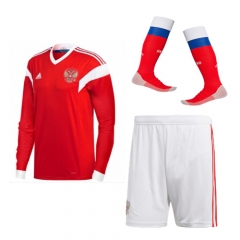 Russia 2018 World Cup Home Long Sleeve Soccer Kits (Jersey + Shorts +Socks)