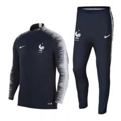 France FIFA World Cup 2018 Training Suit Black(Sweat Shirt+Trouser)