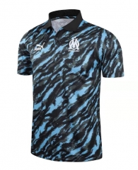 21-22 Marseilles Black Blue Polo Shirt