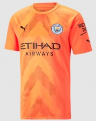 22-23 Manchester City Orange Goalkeeper Soccer Jersey Shirt