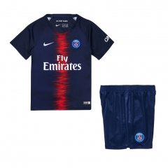 18-19 PSG Home Children Soccer Jersey Kit Shirt + Shorts