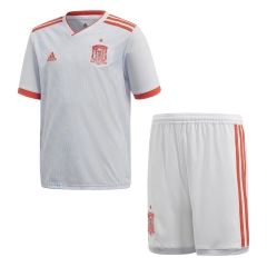 Spain 2018 FIFA World Cup Away Children Soccer Kit Shirt And Shorts