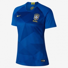Women Brazil 2018 World Cup Away Soccer Jersey Shirt