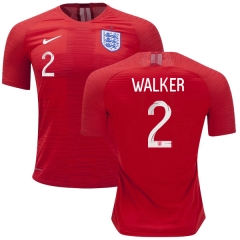 England 2018 FIFA World Cup KYLE WALKER 2 Away Soccer Jersey Shirt