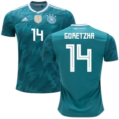 Germany 2018 World Cup LEON GORETZKA 14 Away Soccer Jersey Shirt