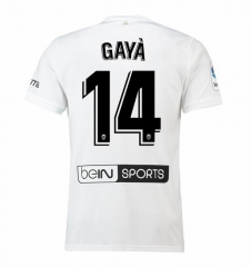 18-19 Valencia GAYÀ 14 Home Soccer Jersey Shirt