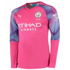 Long Sleeve 19-20 Manchester City Pink Goalkeeper Soccer Jersey Shirt