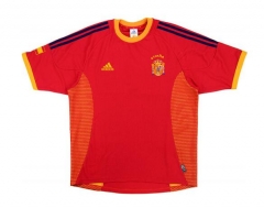 Retro Spain 2002 Home Soccer Jersey Shirt