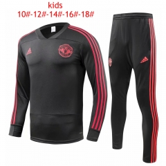 18-19 Children Manchester United Black Training Suit