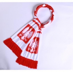 2018 World Cup Poland Soccer Scarf White