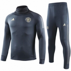18-19 Manchester United Grey Champions League Training Suit (Sweat Shirt+Trouser)