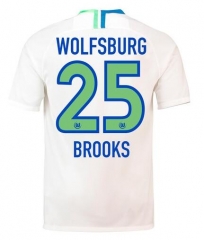 18-19 VfL Wolfsburg BROOKS 25 Away Soccer Jersey Shirt