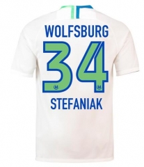 18-19 VfL Wolfsburg STEFANIAK 34 Away Soccer Jersey Shirt