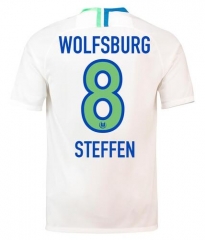 18-19 VfL Wolfsburg STEFFEN 8 Away Soccer Jersey Shirt