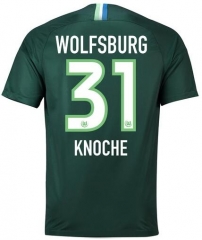 18-19 VfL Wolfsburg KNOCHE 31 Home Soccer Jersey Shirt