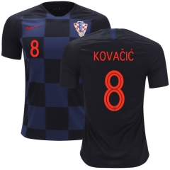 Croatia 2018 World Cup Away MATEO KOVACIC 8 Soccer Jersey Shirt