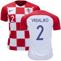 Croatia 2018 World Cup Home SIME VRSALJKO 2 Soccer Jersey Shirt
