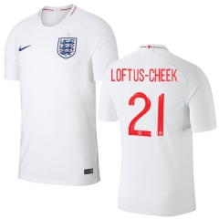England 2018 FIFA World Cup RUBEN LOFTUS-CHEEK 21 Home Soccer Jersey Shirt
