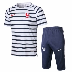 France FIFA World Cup 2018 White/Black Stripe Short Training Suit