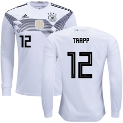 Germany 2018 World Cup KEVIN TRAPP 12 Home Long Sleeve Soccer Jersey Shirt