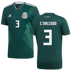 Mexico 2018 World Cup Home CARLOS SALCEDO 3 Soccer Jersey Shirt